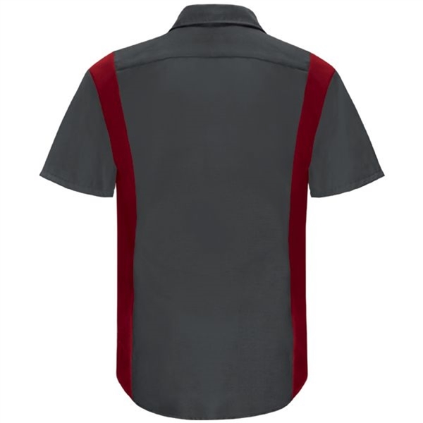Workwear Outfitters Men's Short Sleeve Perform Plus Shop Shirt w/ Oilblok Tech Grey/Charcoal, 4XL SY42GC-SS-4XL